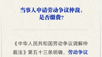 申請勞動爭議仲裁要繳費嗎？