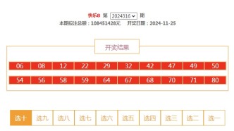 11月25日福彩开奖公告