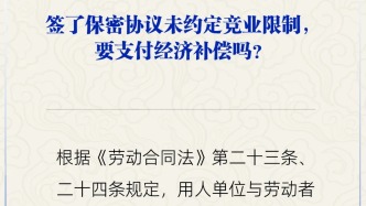 簽了保密協(xié)議未約定競業(yè)限制，要支付經(jīng)濟(jì)補償嗎？