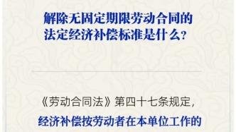 解除无固定期限劳动合同的经济补偿是多少？