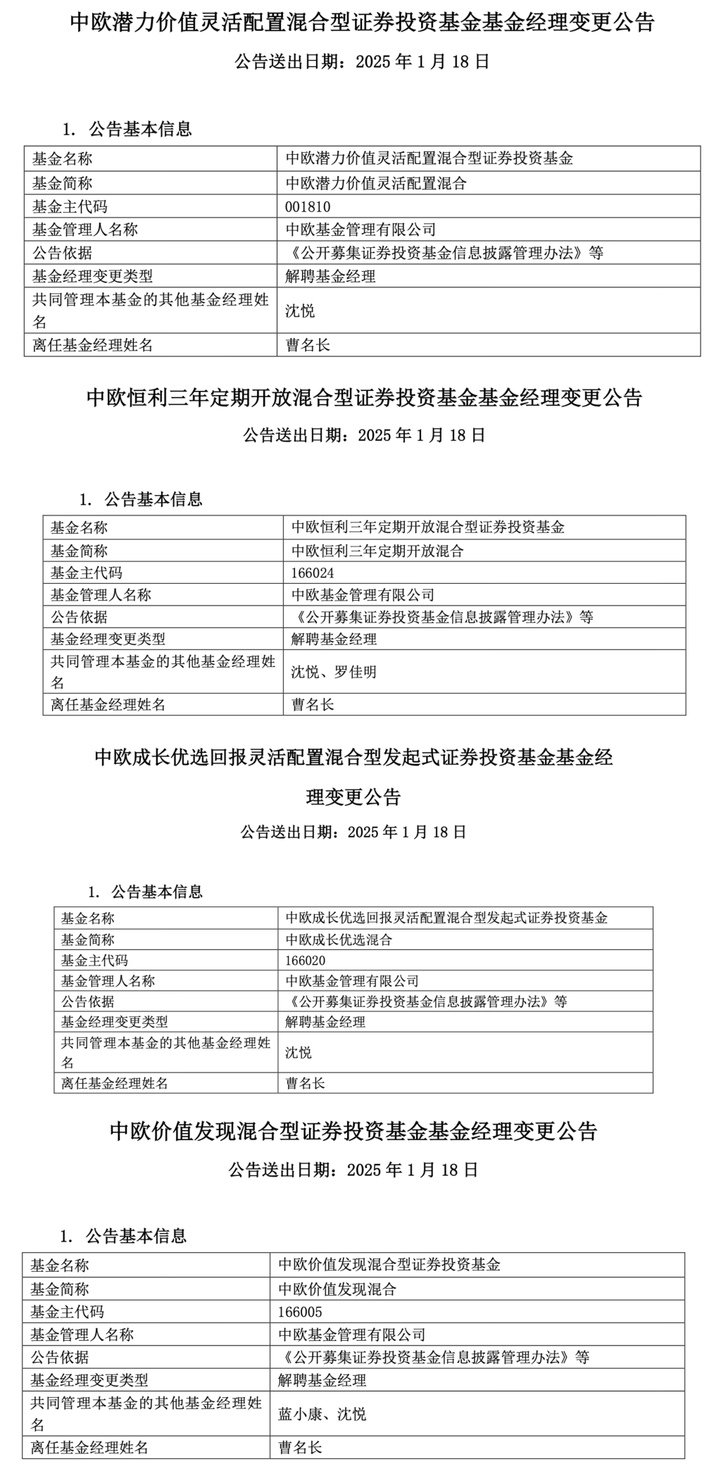 “价值投资老将”曹名长清仓卸任旗下产品，年化回报超14%