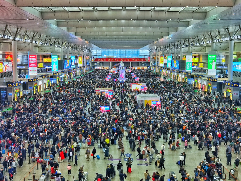 1月23日铁路上海站预计发送旅客61.2万人次，同比增9.3%