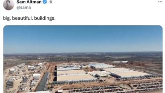 特朗普5000亿美元AI项目现真身，奥特曼晒“星际之门”首期工厂