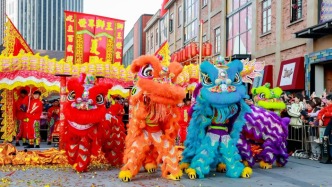 金龍舞、醒獅躍，上海百年弄堂鑼鼓喧天鬧新春