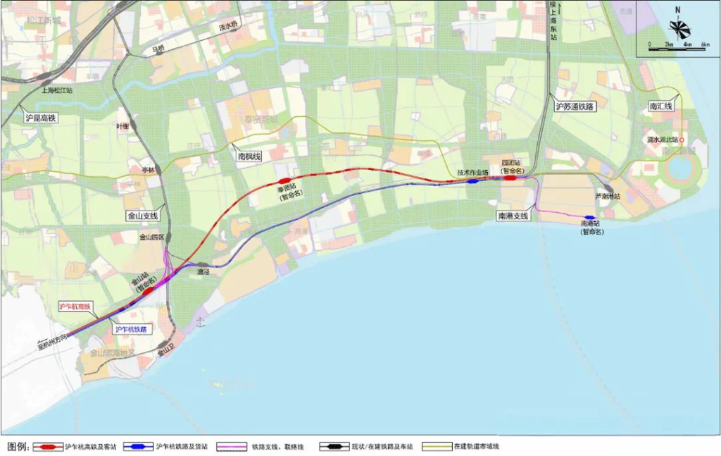 沪乍杭高铁（上海段）选线公示，时速350公里设置3个车站