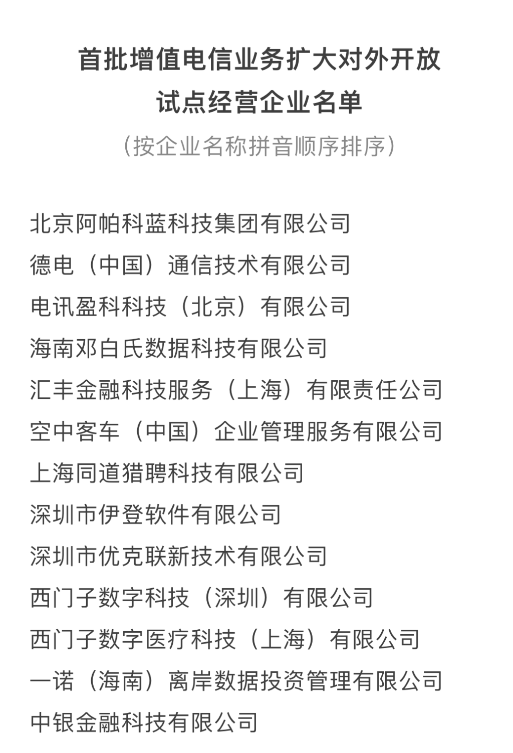 4家在沪外企获增值电信业务经营试点批复，涵盖数字医疗、金融科技等领域