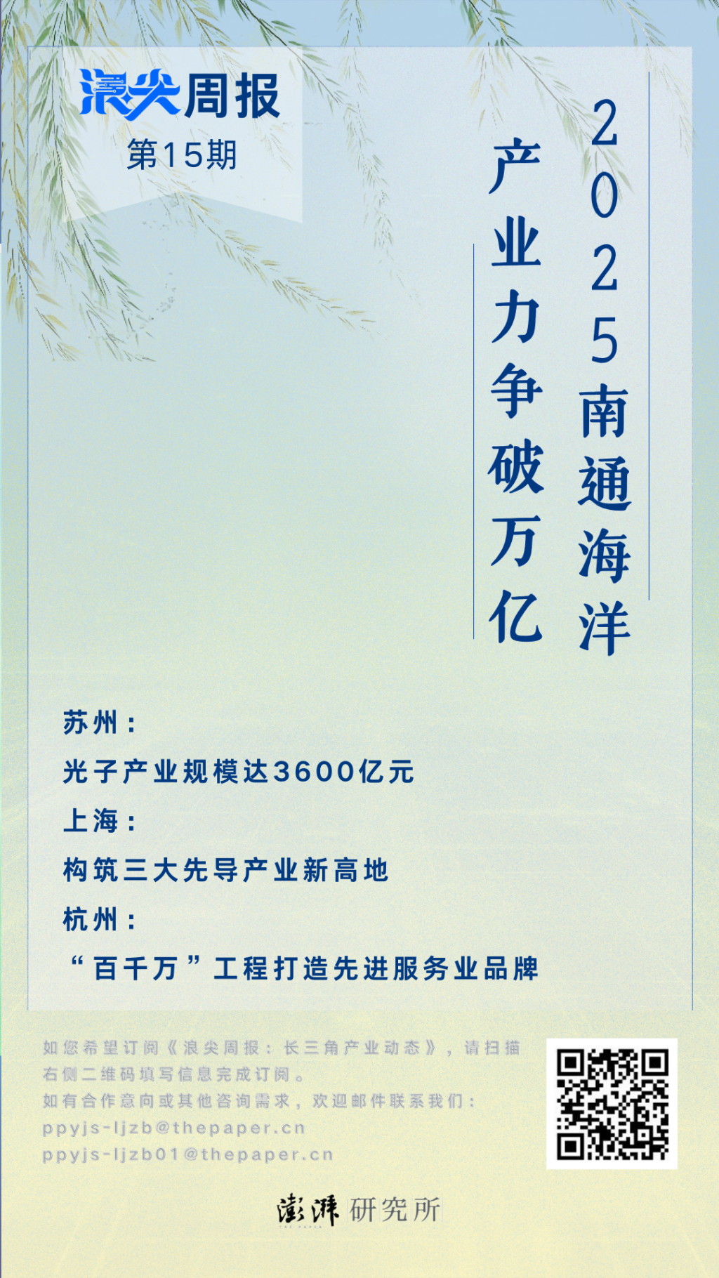 2025南通海洋产业力争破万亿，请看《浪尖周报》第15期