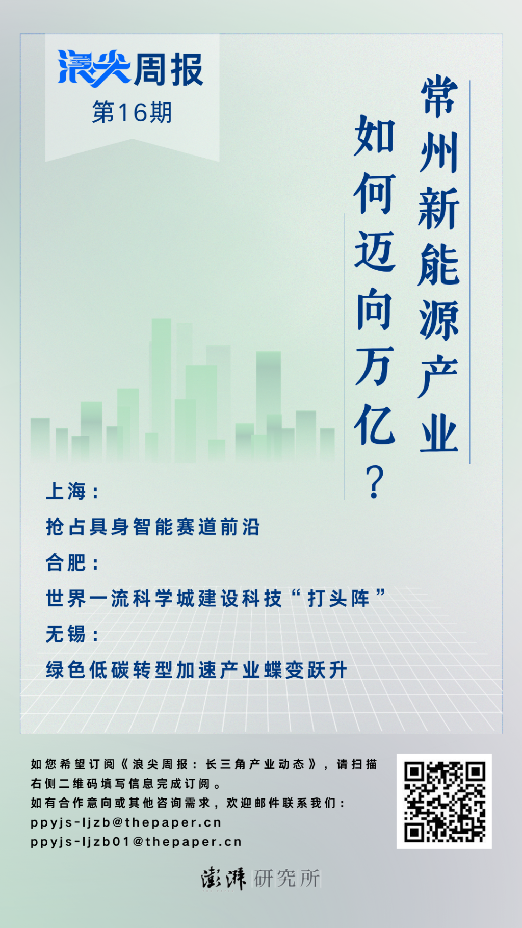 常州新能源产业如何迈向万亿？欢迎订阅《浪尖周报》第16期