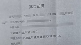 男子為全額退機票開虛假死亡證明，法院：及時退還相關退票款