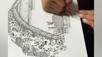 小孩哥用圓珠筆畫出“清明上河圖”