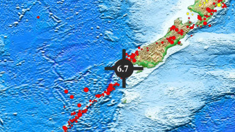 新西蘭南島西岸遠海地震引發局地海嘯