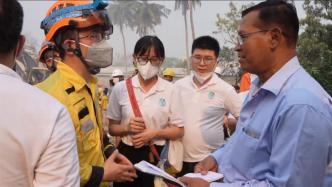 缅甸曼德勒市市长用中文感谢救援队，当地市民自发送来凉茶和水果