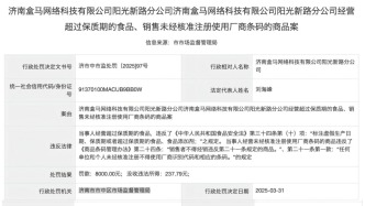 济南盒马因销售多种过期食品被罚，部分已过期九个月