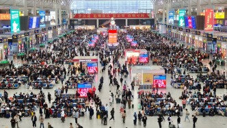 鐵路上海站五一假期預計發送446萬人次，同比增長8.4%
