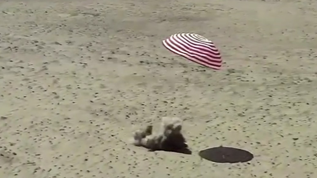 回地球過五一！神十九飛船返回艙成功著陸，三名航天員到家了