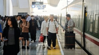 國鐵集團：全國鐵路旅客發送量連續3天同比增幅超10%