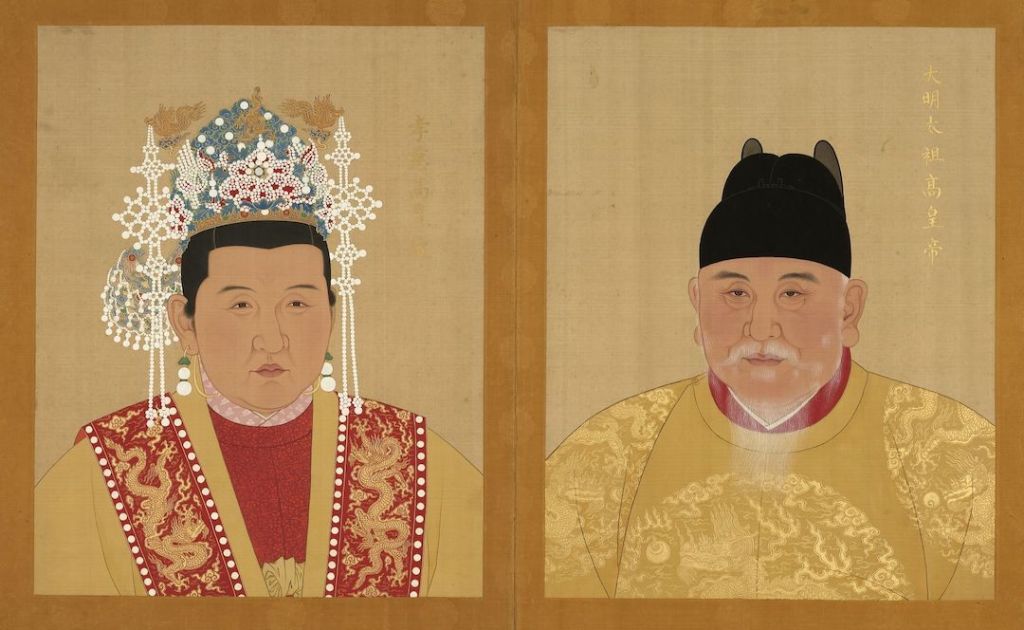 “穿越看洪武”，明太祖及其皇后像台北故宫博物院南园展出