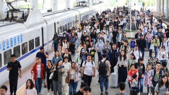 铁路五一假期运输旅客发送量累计超1亿人次，今日预计发送2110万人次