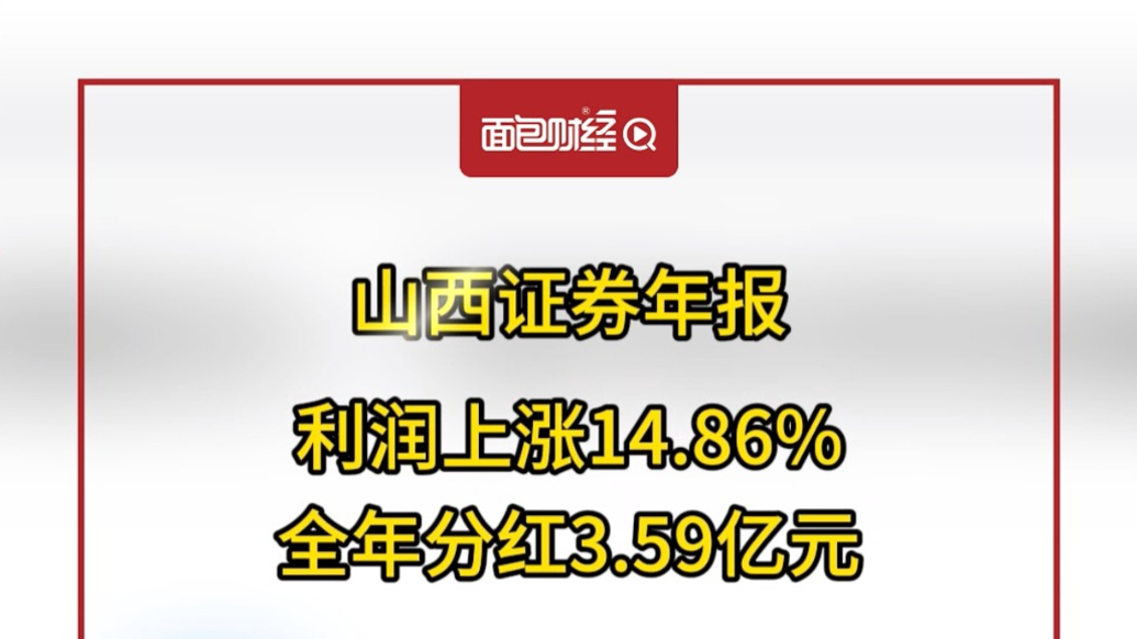 山西證券年報:利潤上漲14.86%,全年分紅3.59億元