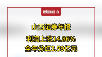 山西證券年報：利潤上漲14.86%，全年分紅3.59億元