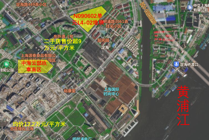 上海第四批土拍成交额97亿元:杨浦宅地成交楼板单价半年涨近7000元