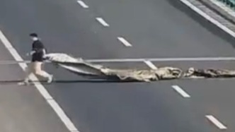 平凡人的担当！车主高速路上冒险清障，交警回赠“小熊”感谢