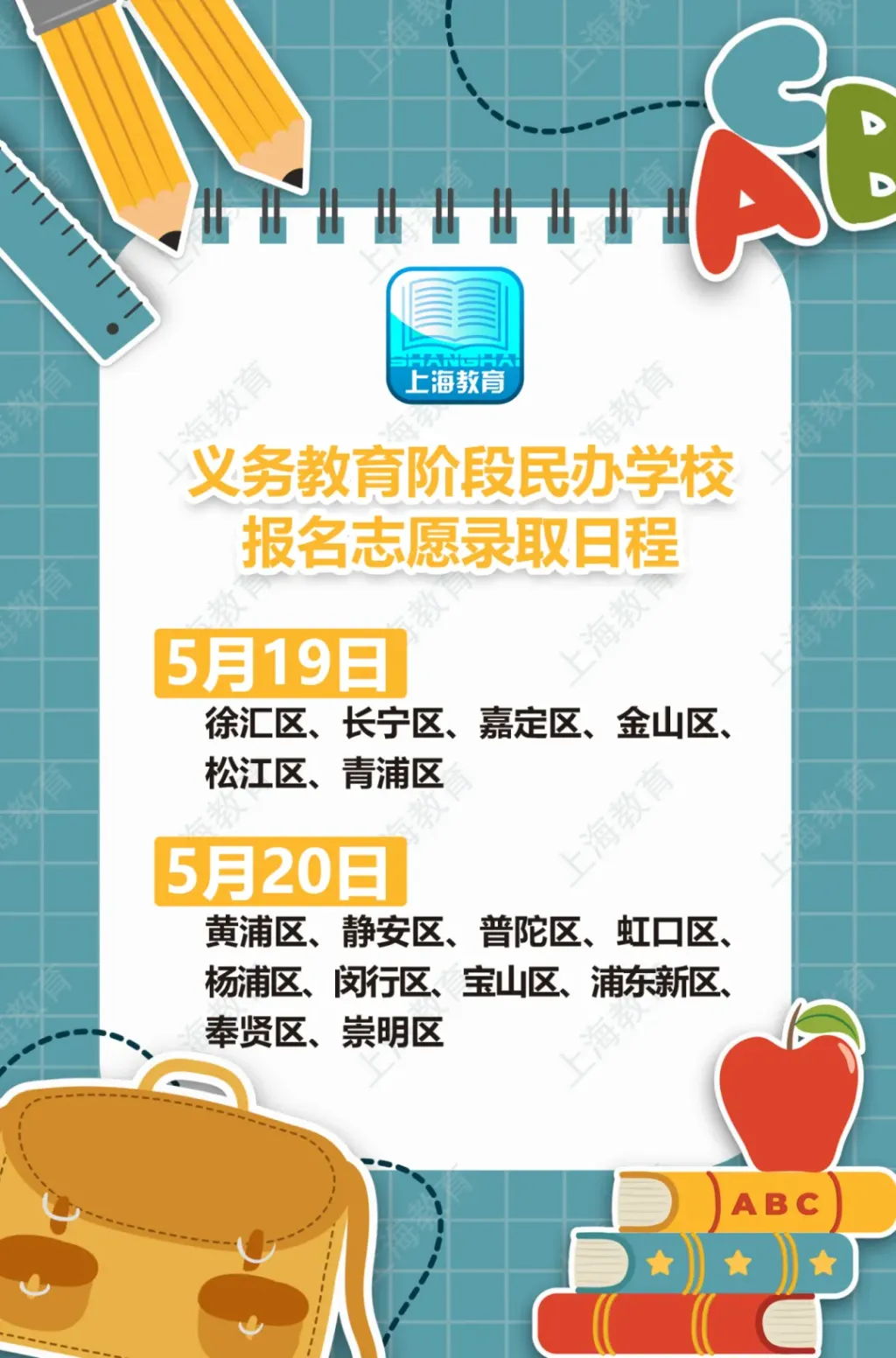 上海公办小学验证今起开始，下周一和周二分区进行民办摇号