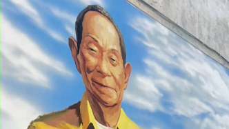 緬懷袁隆平，小伙歷時3天在墻上畫出巨幅“禾下乘涼夢”