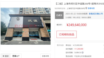 上海閔行區(qū)東方花園沿街65套商鋪房產(chǎn)底價2.49億元拍賣成交