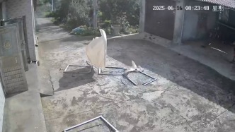 臨澧縣煙花廠爆炸，附近村民家的監控畫面：窗戶被震飛，人和狗都嚇壞了