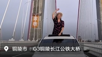 G3銅陵長江公鐵大橋開通前有人開車上橋，官方：不服管勸擅自進入