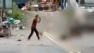 狼狗街头撕咬保安大叔，派出所：已找到犬主，正处置