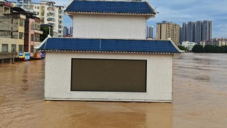 廣東綏江懷集（二）站出現(xiàn)55.22米洪峰水位，是建站以來最大洪水