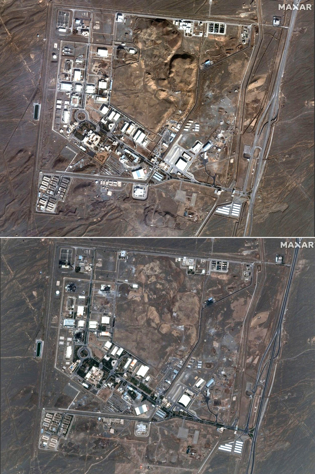 第1现场｜卫星对比图：伊朗核设施及军事设施受损多严重？