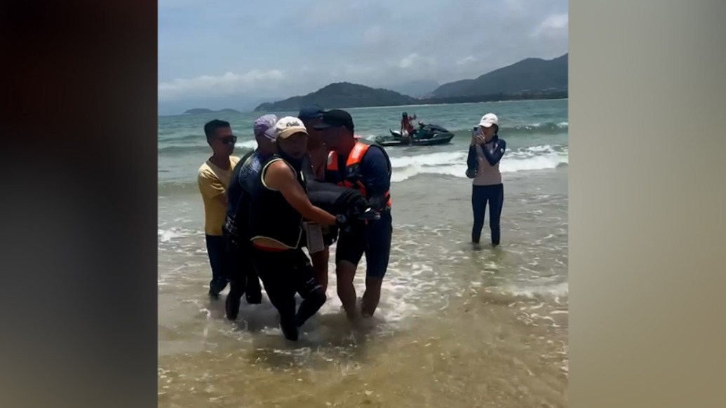 海南萬寧一天內(nèi)發(fā)現(xiàn)兩頭海豚擱淺，多方緊急救助