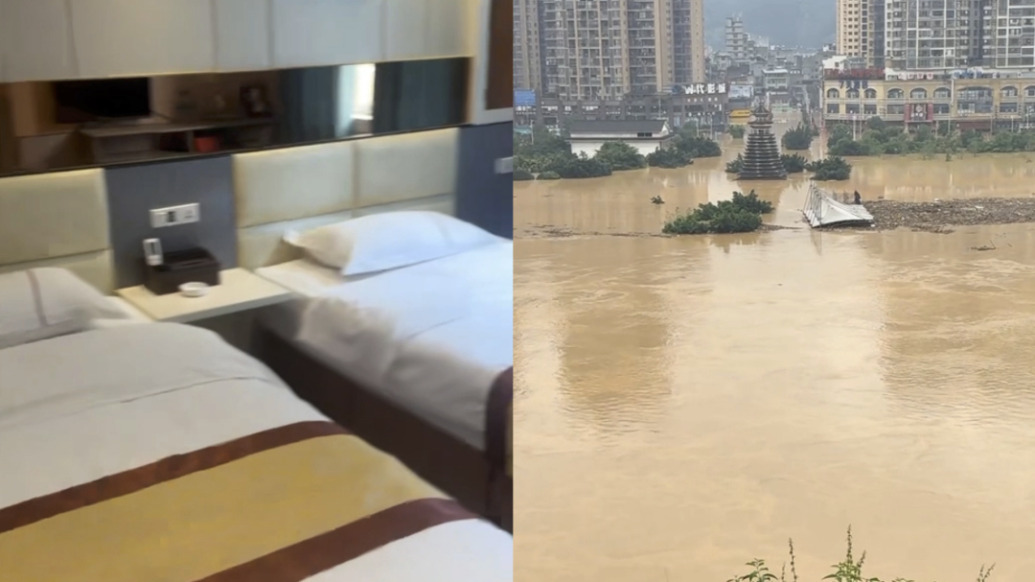 貴州榕江遭遇洪水,凱里一酒店老板預(yù)留房間供榕江滯留人員免費(fèi)住
