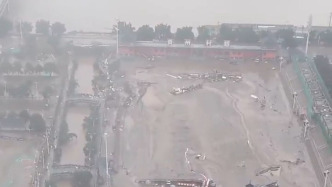 航拍贵州榕江现状：洪水渐退，“村超”体育场留有淤泥