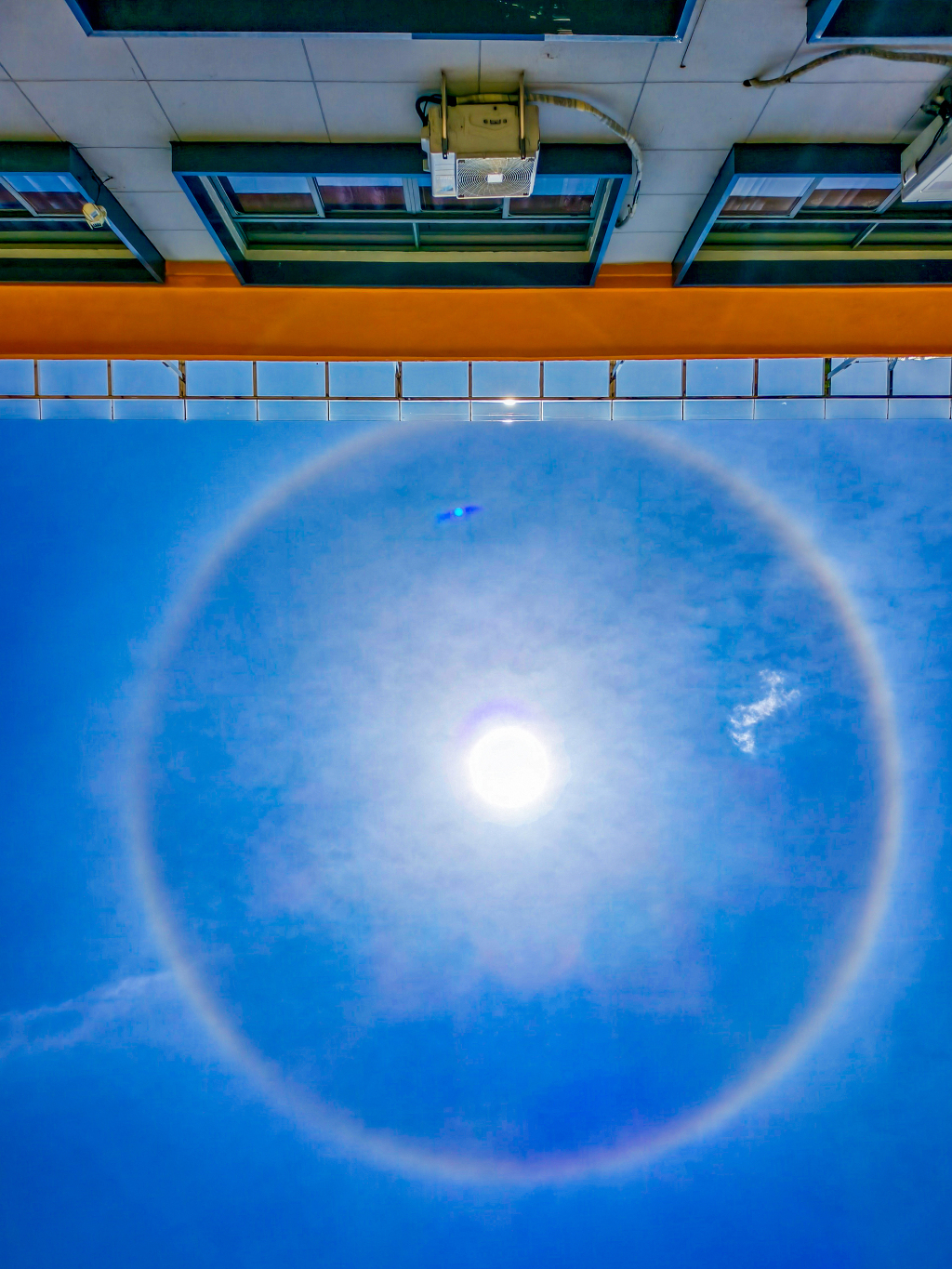 城事·战高温 | 太阳自带光环！今天你拍到“日晕”了吗？ 第5张