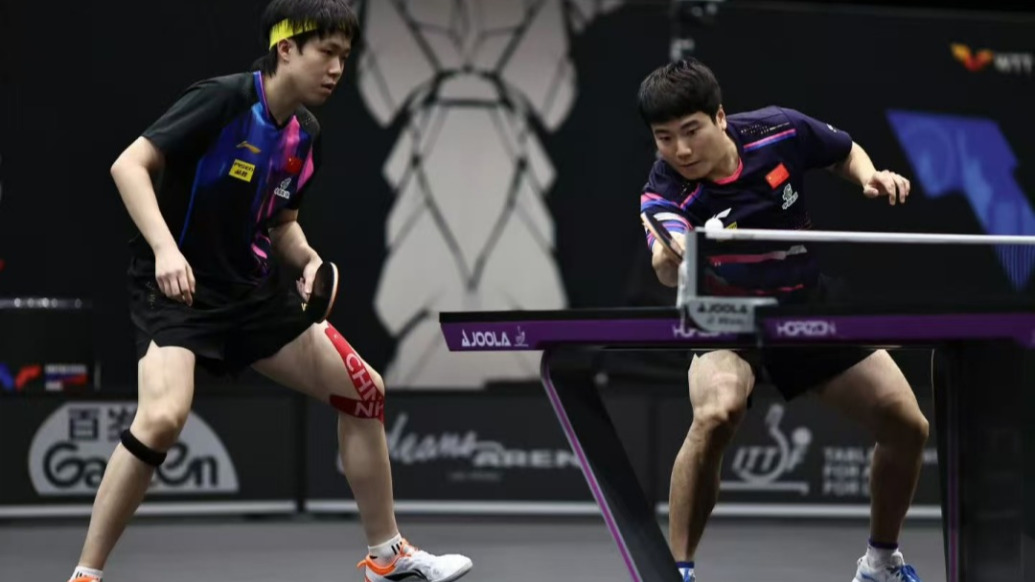 美國大滿貫?zāi)须p1/8決賽，王楚欽梁靖崑3比1勝智利組合