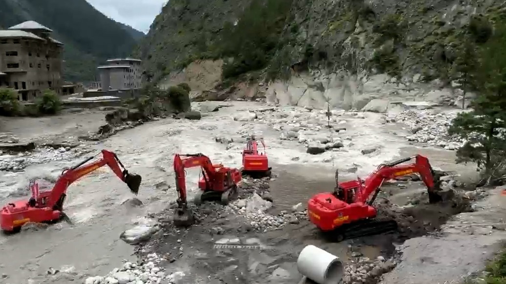 西藏吉隆口岸泥石流災(zāi)害處置完畢，河道恢復(fù)行洪能力