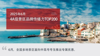 2025年6月4A級景區(qū)品牌傳播力200強(qiáng)榜單