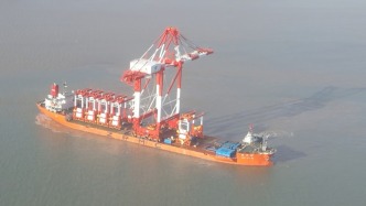 各集裝箱運營企業(yè)滿負荷運營，洋山港迎來第103座大型橋吊