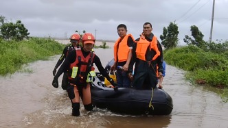 臺(tái)風(fēng)“韋帕”來襲廣東湛江一地10人被洪水圍困，當(dāng)?shù)叵谰o急救援