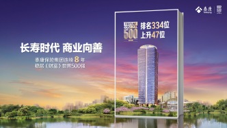 泰康保險(xiǎn)集團(tuán)《財(cái)富》世界500強(qiáng)排名躍至新高，連續(xù)8年穩(wěn)健登榜