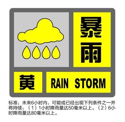 上海发布暴雨黄色预警，目前“三黄一蓝”四预警高挂