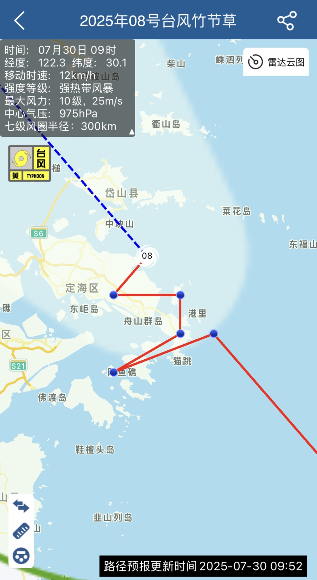 台风“竹节草”已升级为强热带风暴，在舟山境内为何“七拐八绕”？