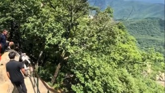 51岁男子疑坐一米高栏杆翻落悬崖，辽宁凤城：经抢救不幸身亡