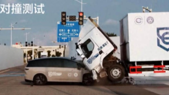 純電SUV“撞飛”8噸卡車，牛頓說有可能