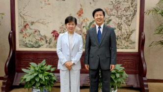 外交部军控司司长孙晓波与联合国副秘书长、裁军事务高级代表中满泉举行磋商