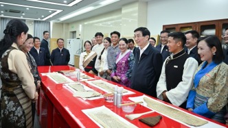 中央代表團(tuán)在拉薩看望慰問各族干部群眾，王滬寧參加活動